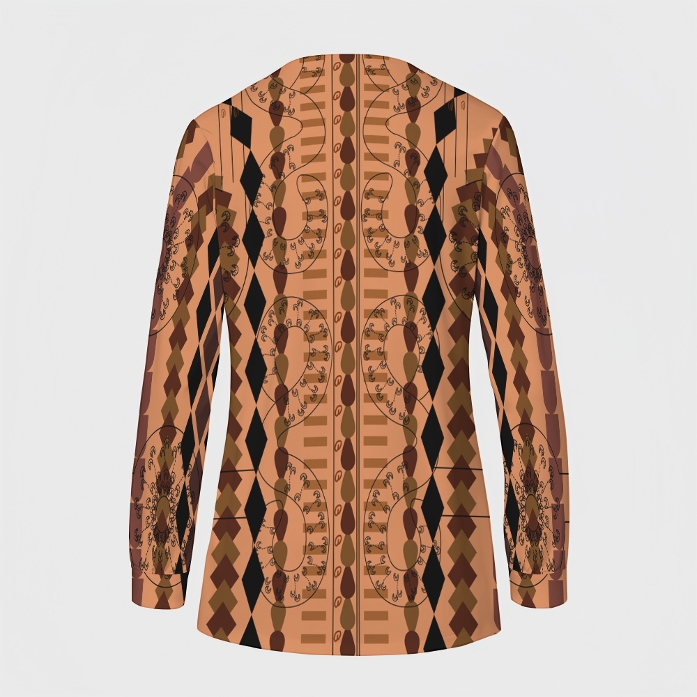 Women's Intangible Cultural Heritage Printed  Long Sleeve Jacket  TC102417