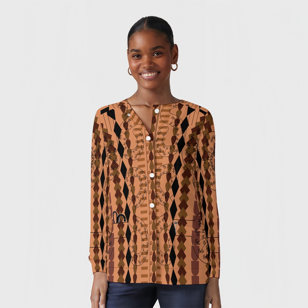 Women's Intangible Cultural Heritage Printed  Long Sleeve Jacket  TC102417