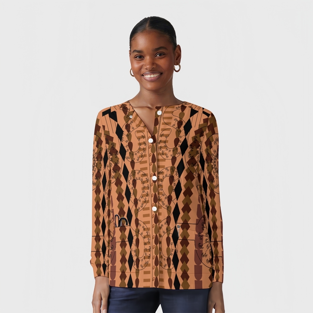 Women's Intangible Cultural Heritage Printed  Long Sleeve Jacket  TC102417