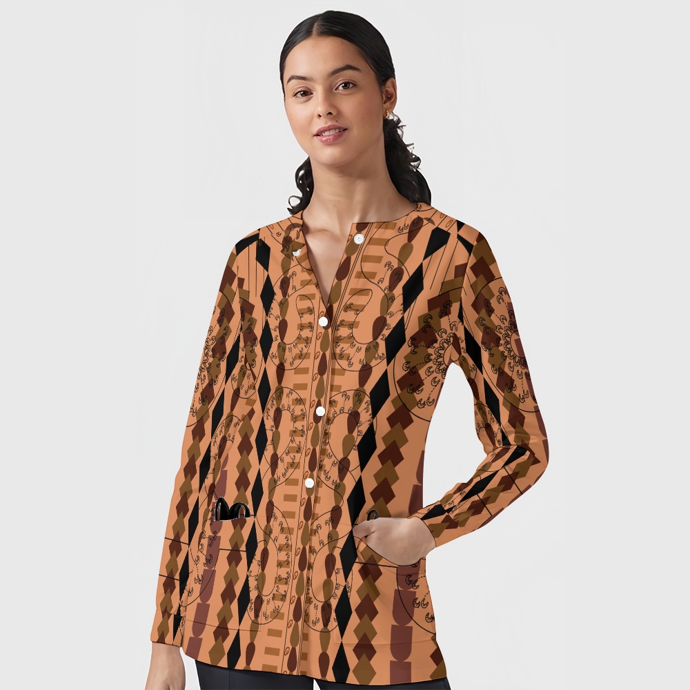 Women's Intangible Cultural Heritage Printed  Long Sleeve Jacket  TC102417