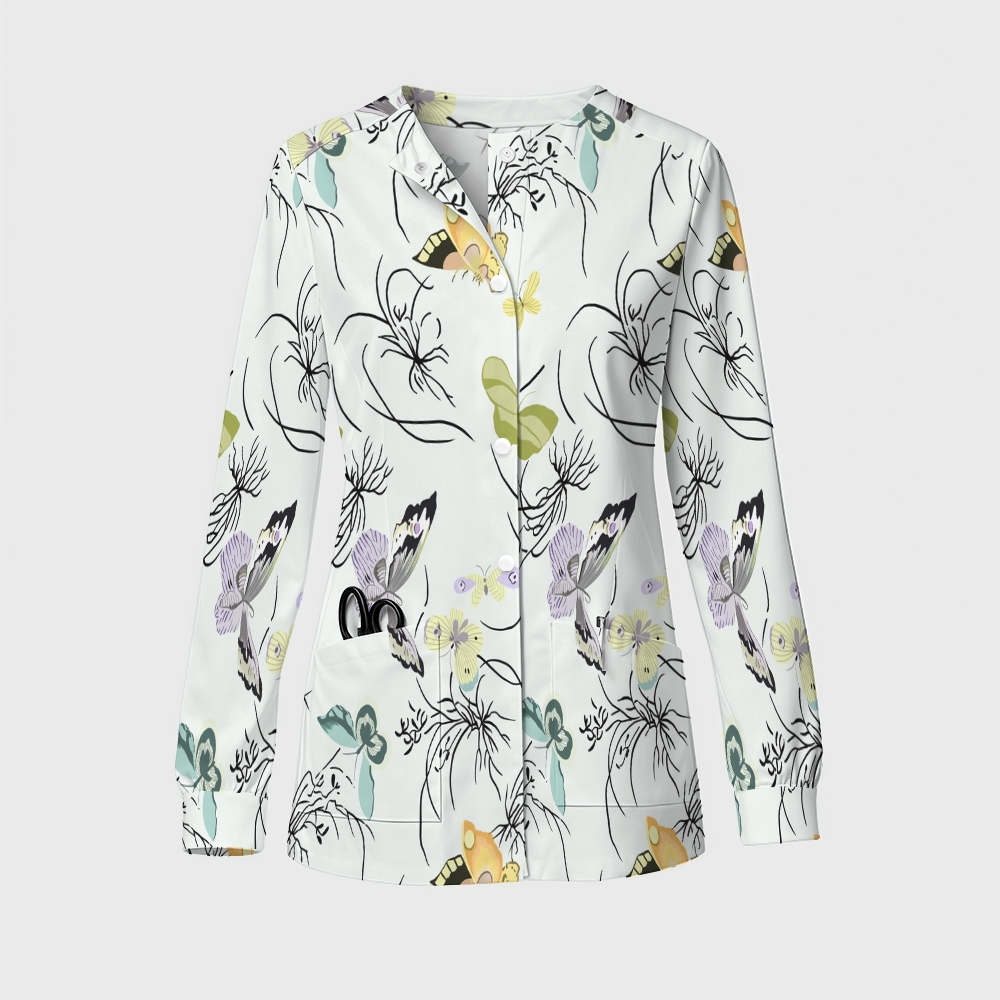 Women's Intangible Cultural Heritage Printed  Long Sleeve Jacket  TC102418