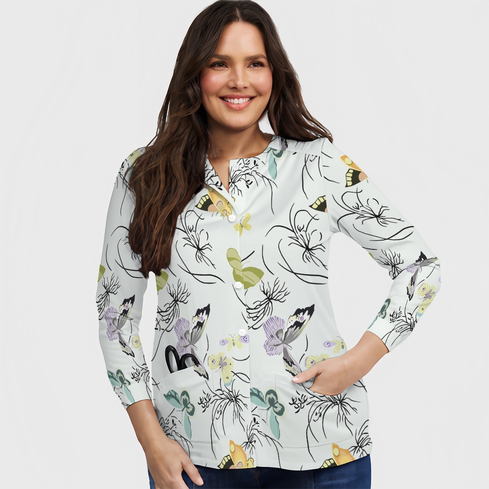 Women's Intangible Cultural Heritage Printed  Long Sleeve Jacket  TC102418
