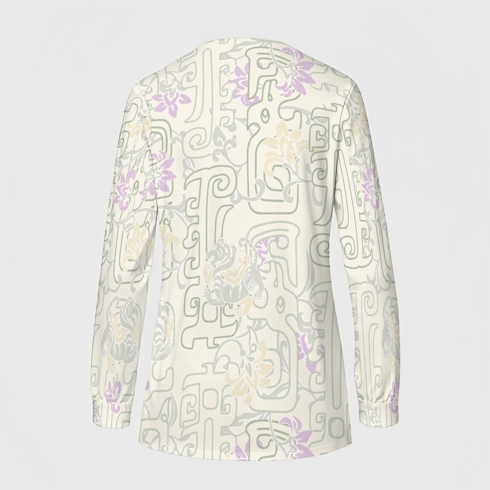 Women's Intangible Cultural Heritage Printed  Long Sleeve Jacket  TC102419