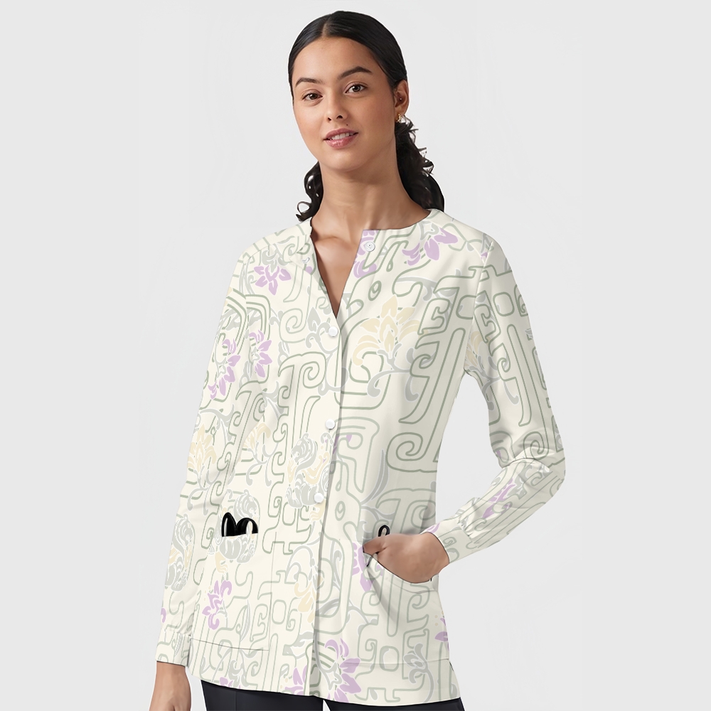 Women's Intangible Cultural Heritage Printed  Long Sleeve Jacket  TC102419