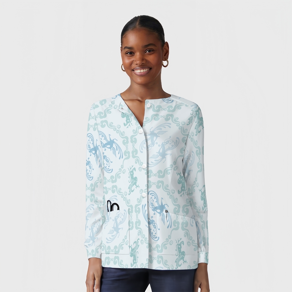 Women's Intangible Cultural Heritage Printed  Long Sleeve Jacket  TC1024120