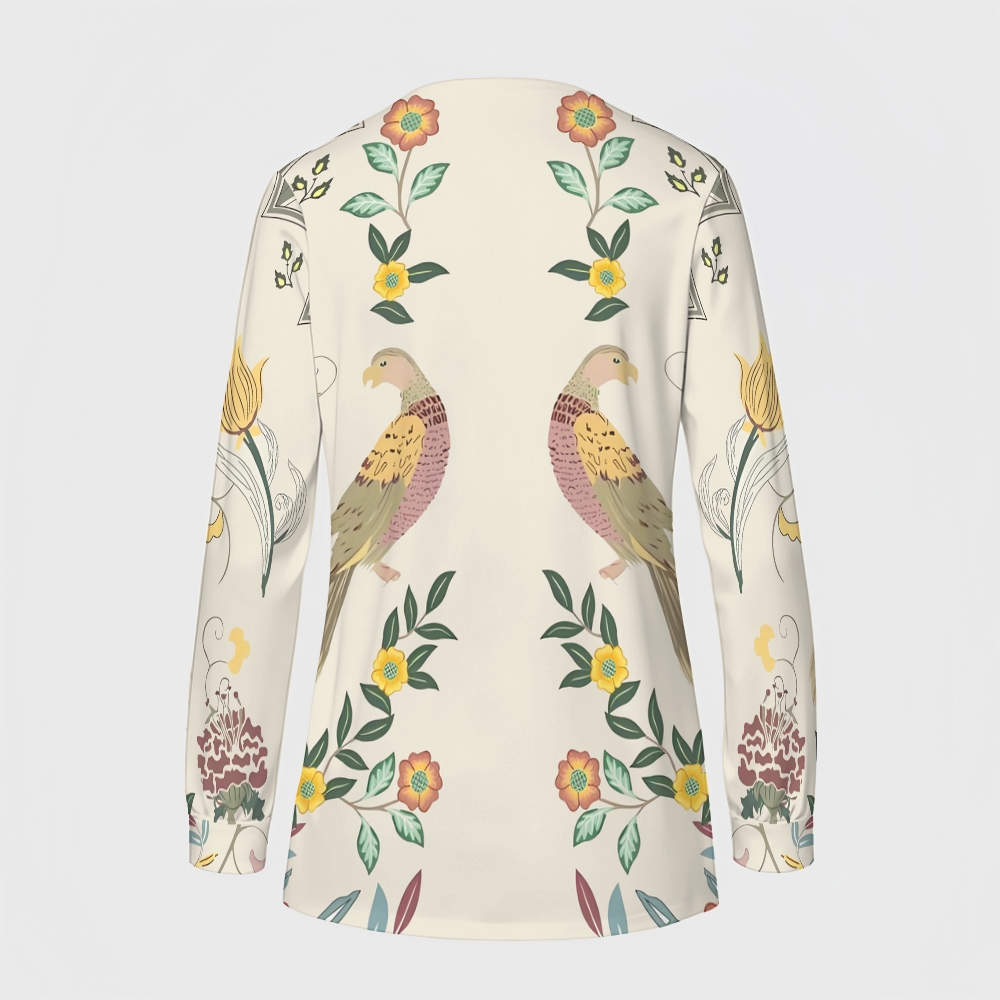 Women's Intangible Cultural Heritage Printed  Long Sleeve Jacket  TC1024221