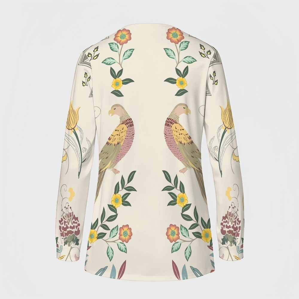 Women's Intangible Cultural Heritage Printed  Long Sleeve Jacket  TC1024221