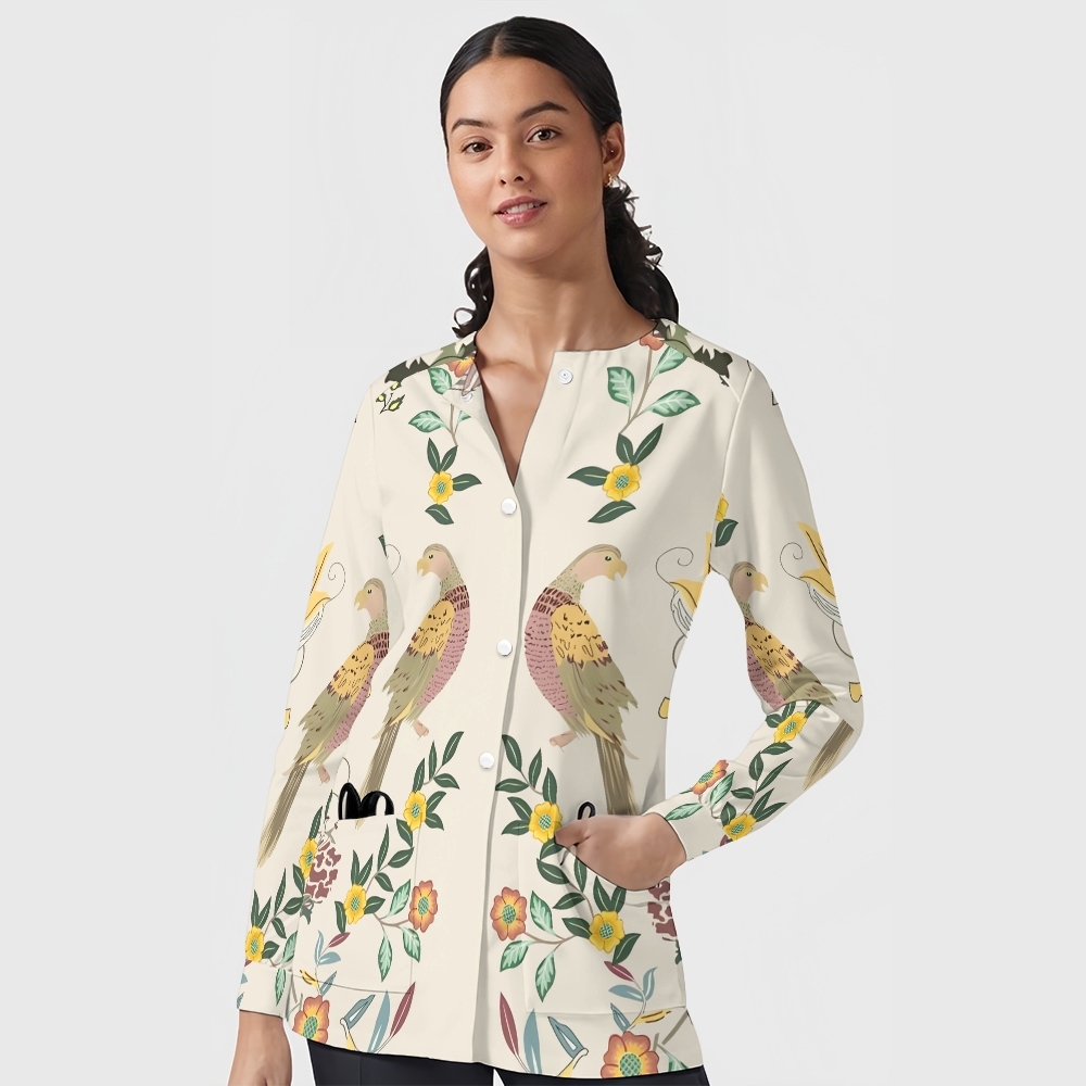 Women's Intangible Cultural Heritage Printed Long Sleeve Jacket TC1024221