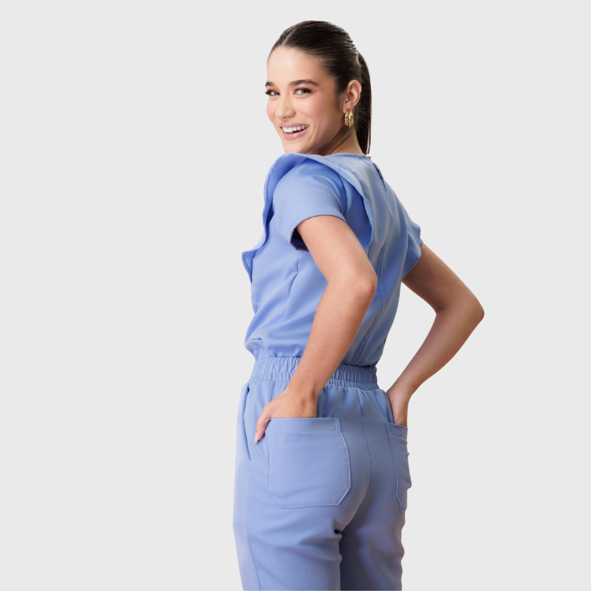 Women's Flying Sleeve Scrub Set
