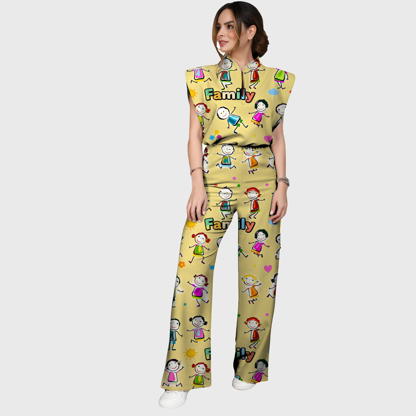 Women's Zip Collar Scrub Set CPWC1