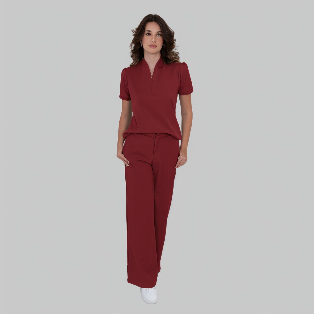 Women's Y-zip Collar Scrub Top™