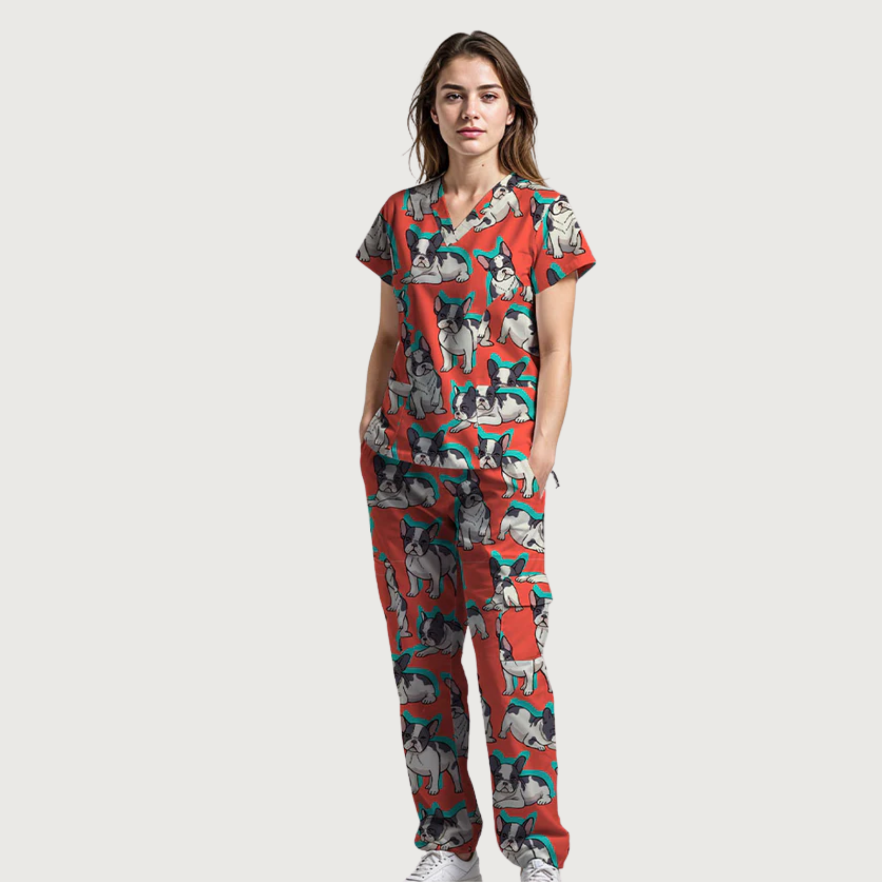Women's Petunia V-neck Scrub Set SA14