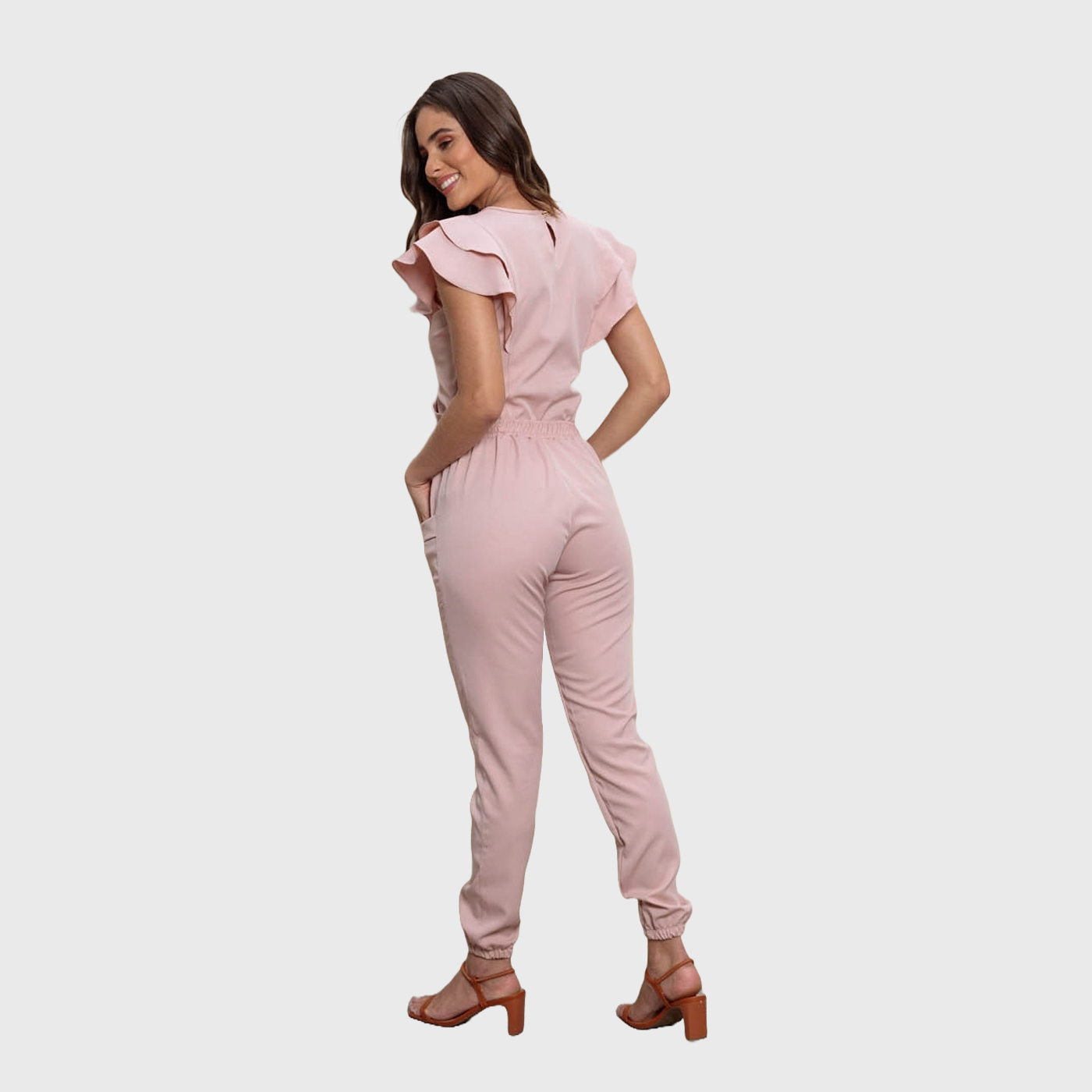 Women's Two Pockets Scrub Pants With Elastic Waistband