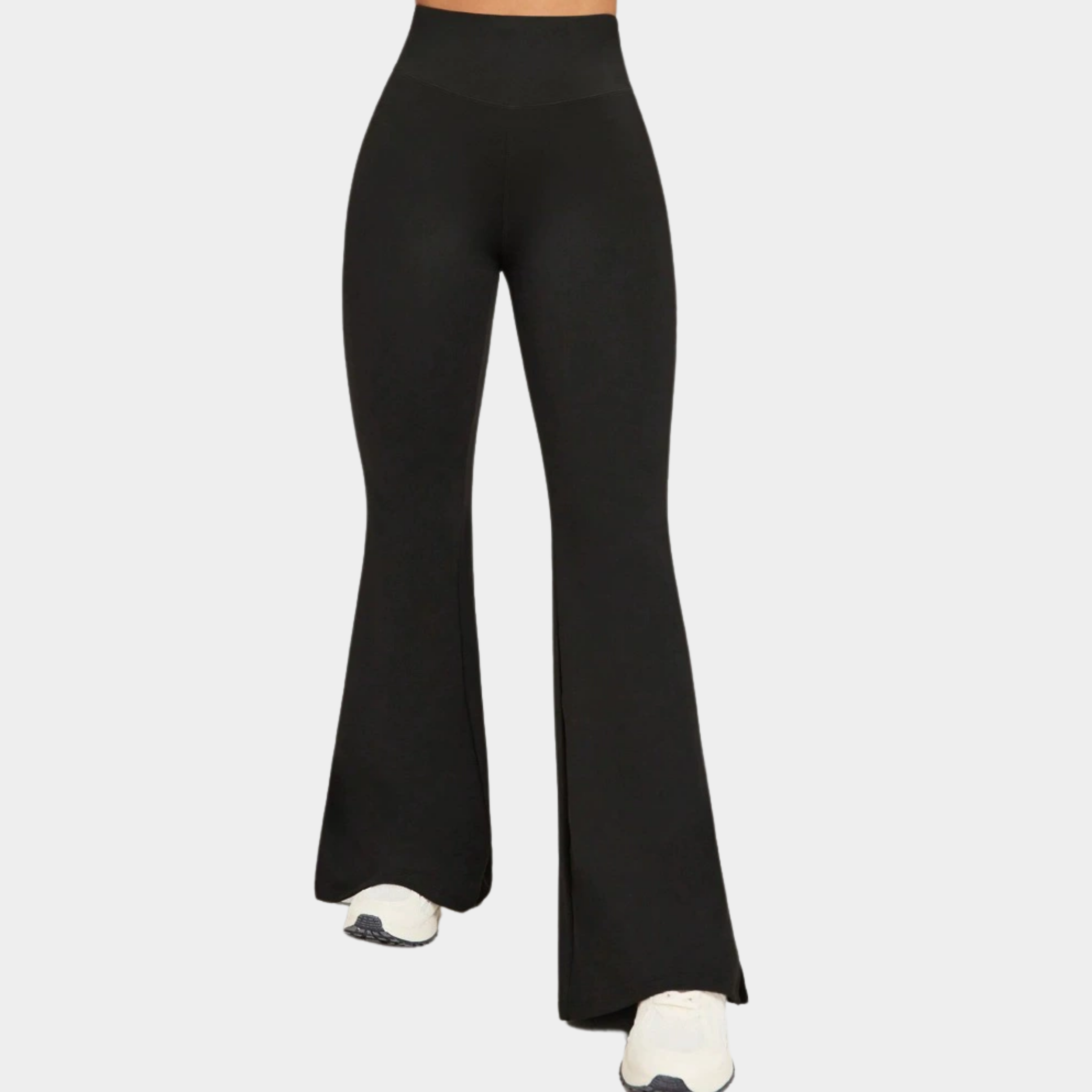 High Waisted Slit Flare Yoga Pants