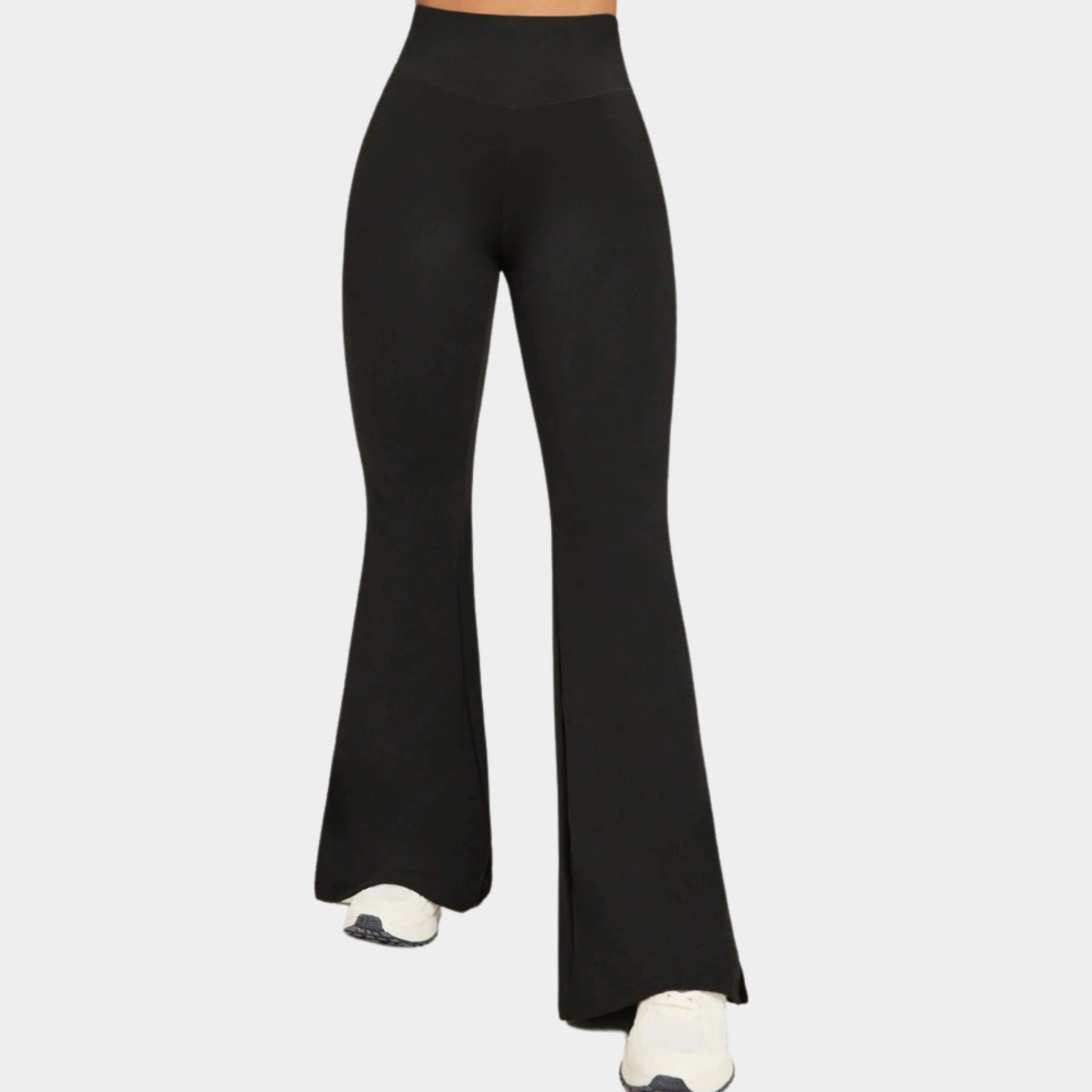High Waisted Slit Flare Yoga Pants