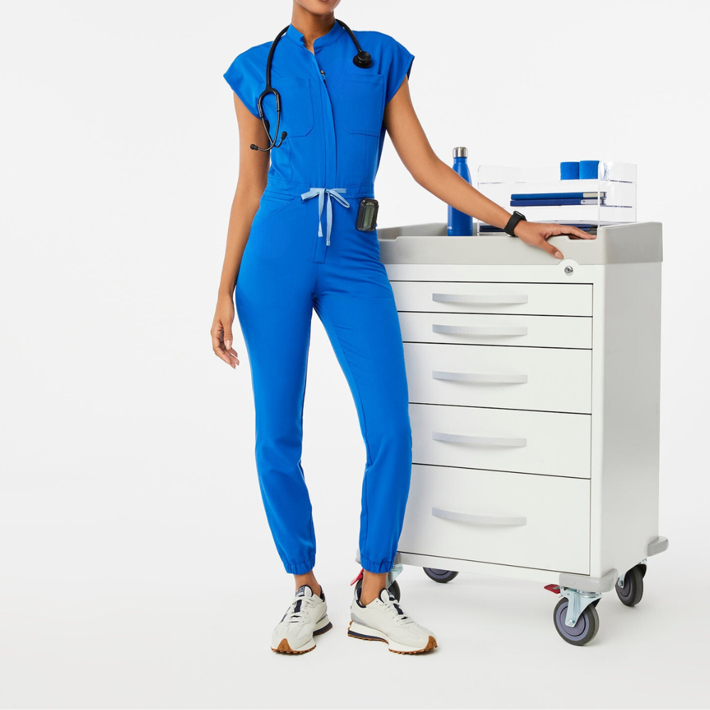 Women's 9 Pockets Cargo Scrub Jumpsuit