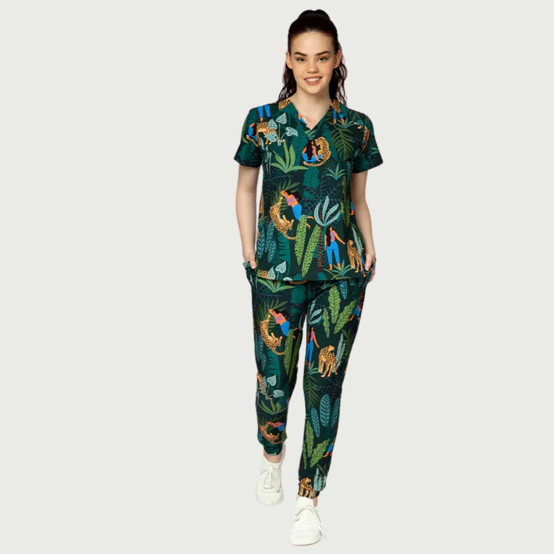 Women's Friends V-neck Scrub Set SA10