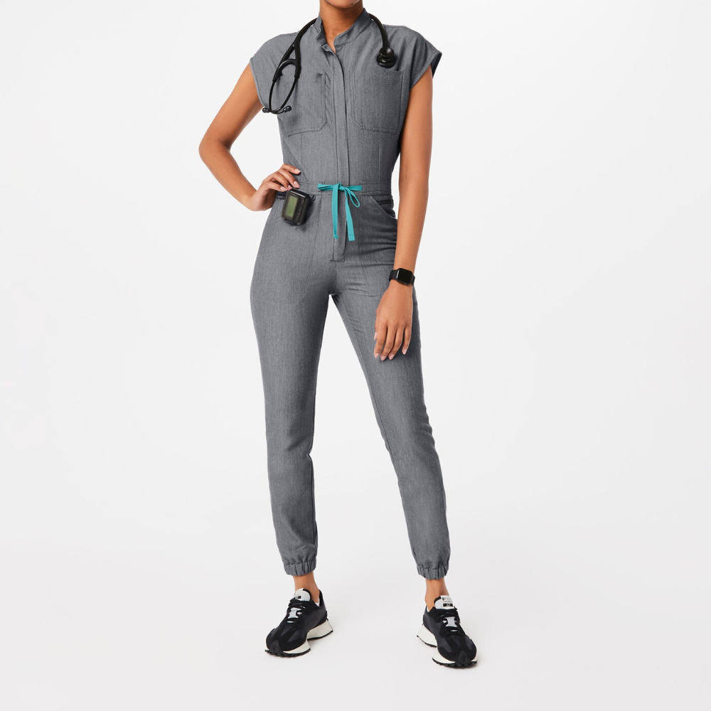 Women's 9 Pockets Cargo Scrub Jumpsuit