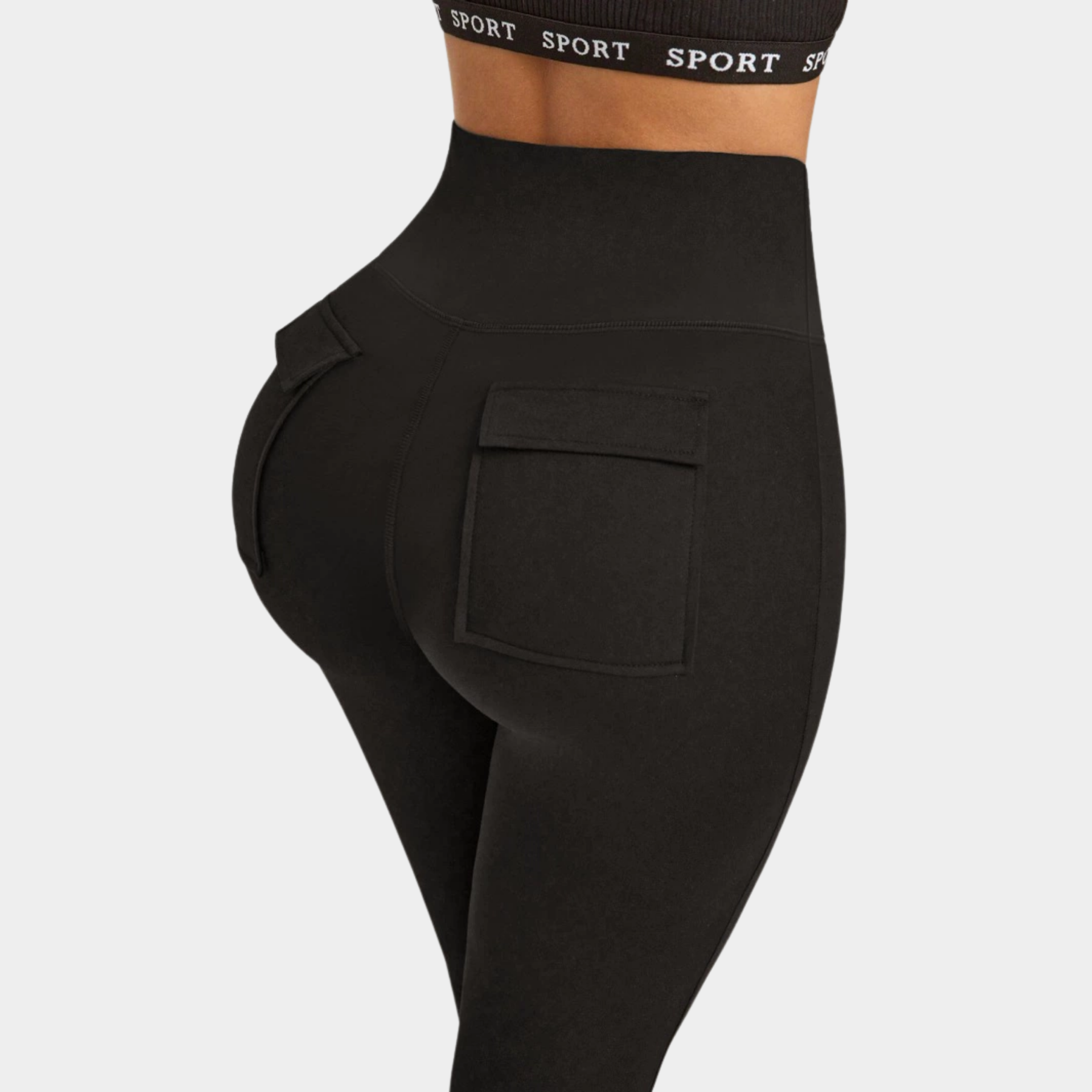 High Waisted Slit Flare Yoga Pants