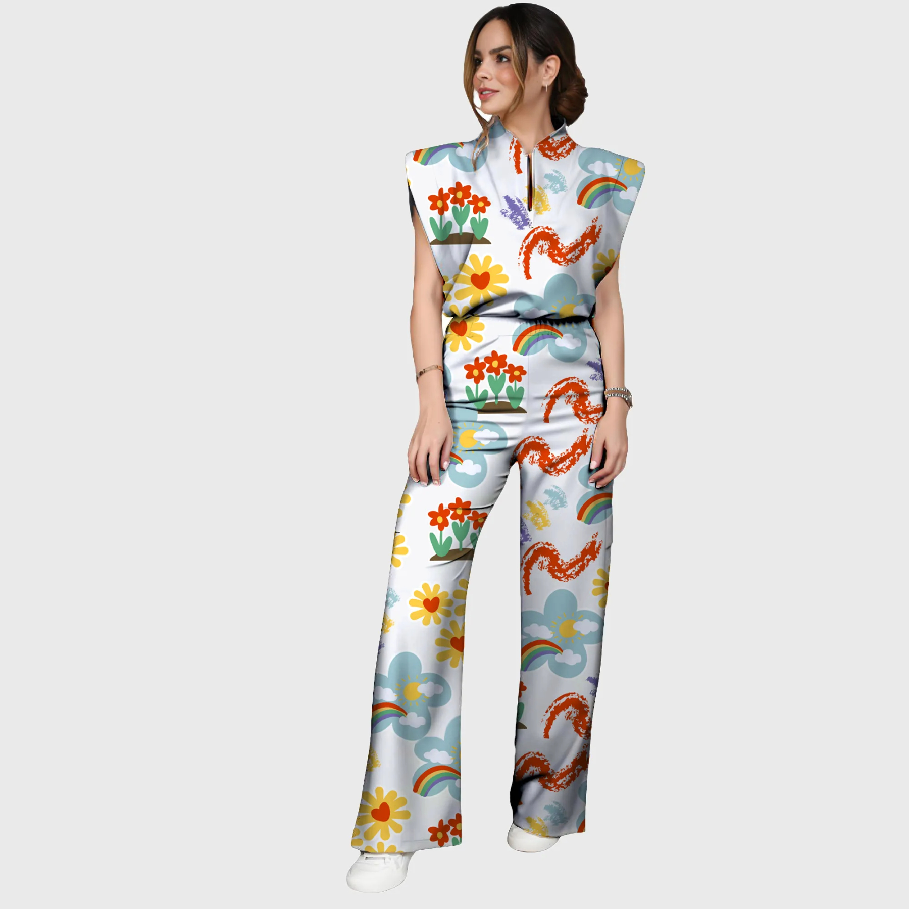 Women's Zip Collar Scrub Set CPWC1