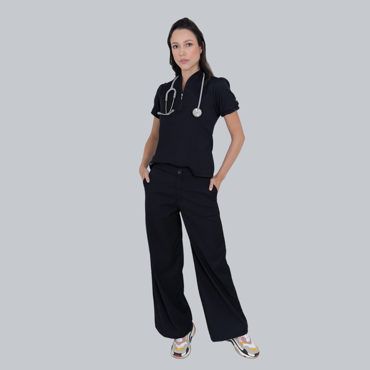 Women's Y-zip Collar Scrub Top™