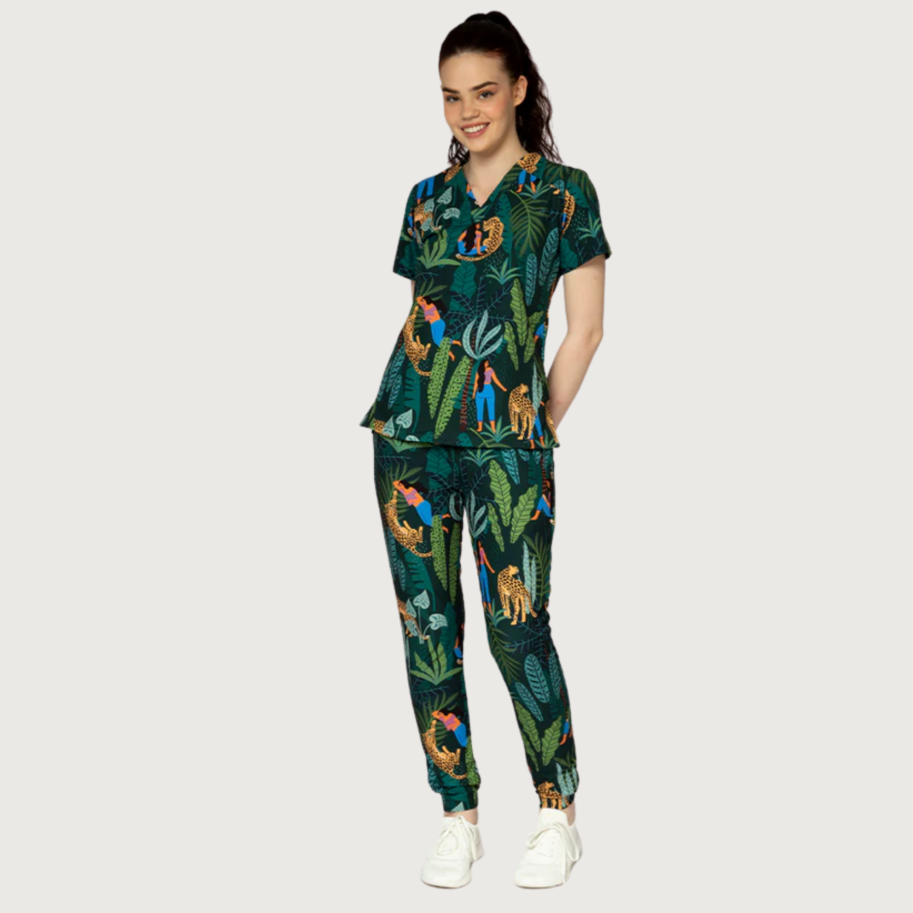 Women's Friends V-neck Scrub Set SA10