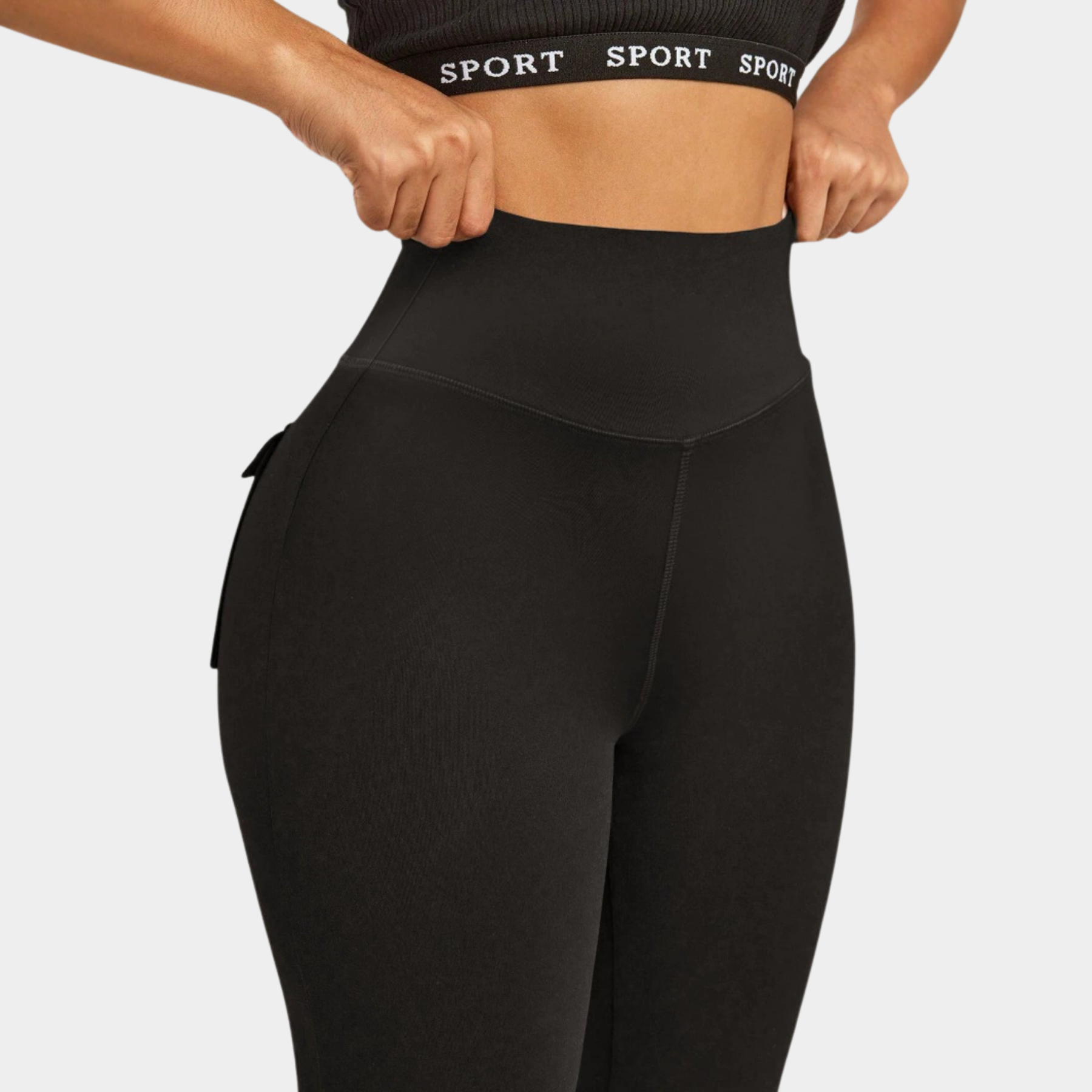 High Waisted Slit Flare Yoga Pants