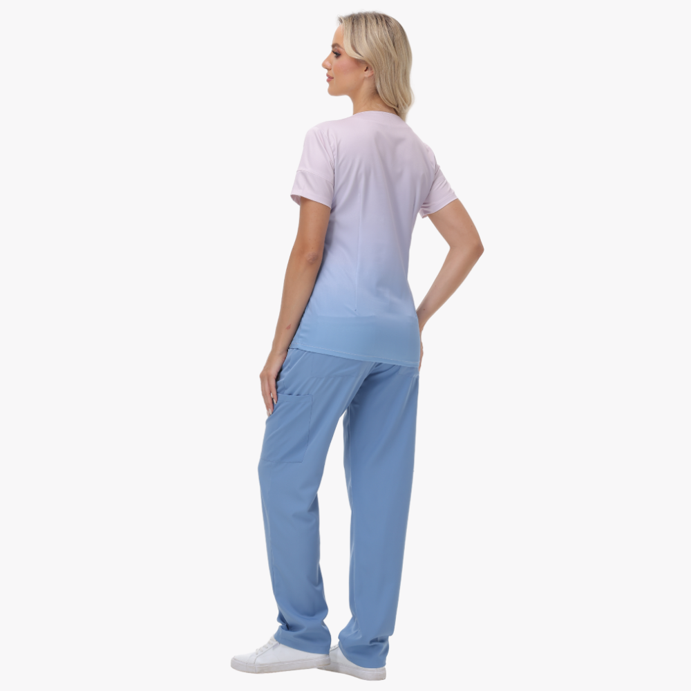 Women's Four Pockets Straight-leg Scrub Pant