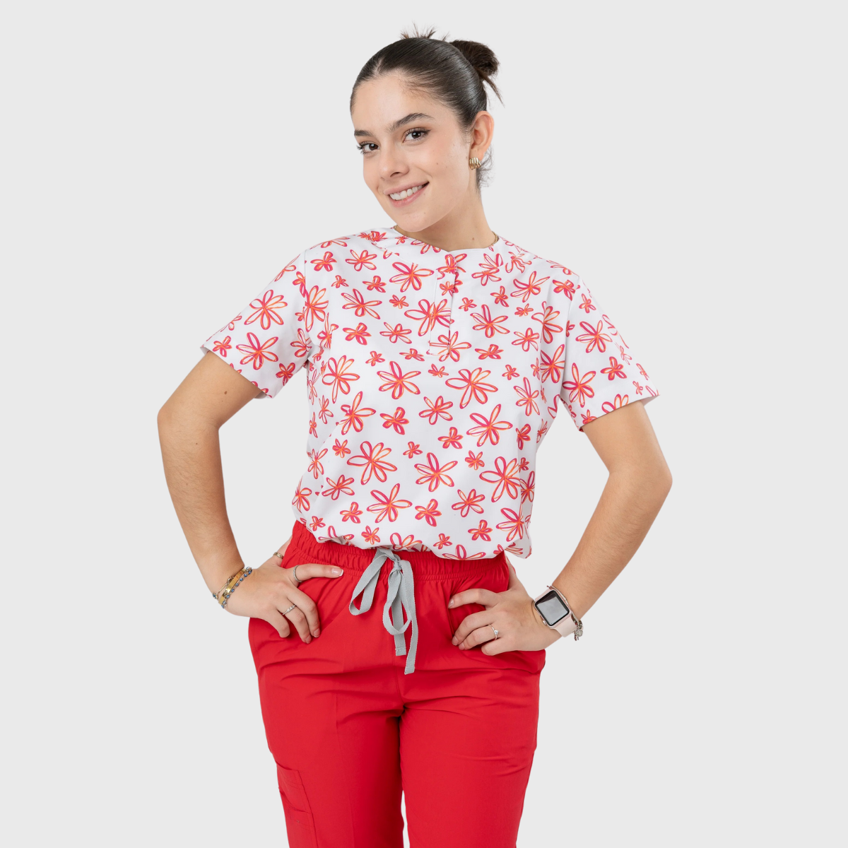 Women's button-down Scrub Set NST17