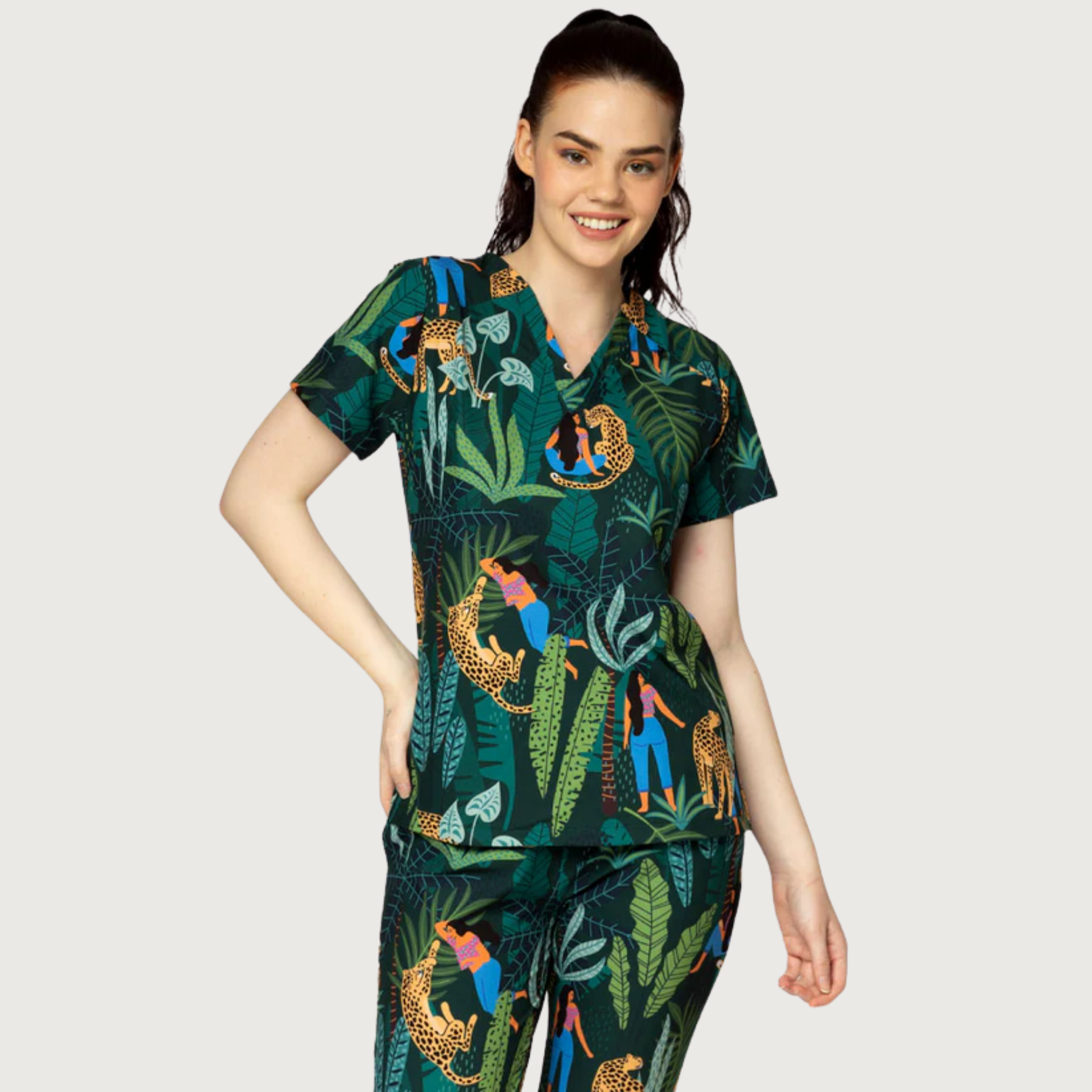 Women's Friends V-neck Scrub Top