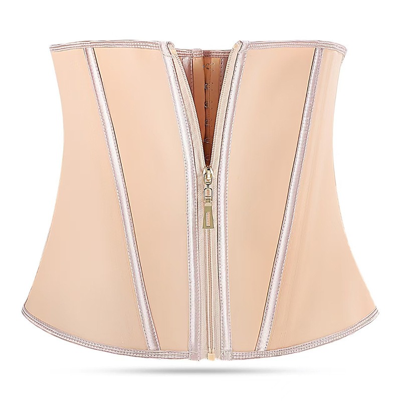 Zippered Latex Slim Waist Belt