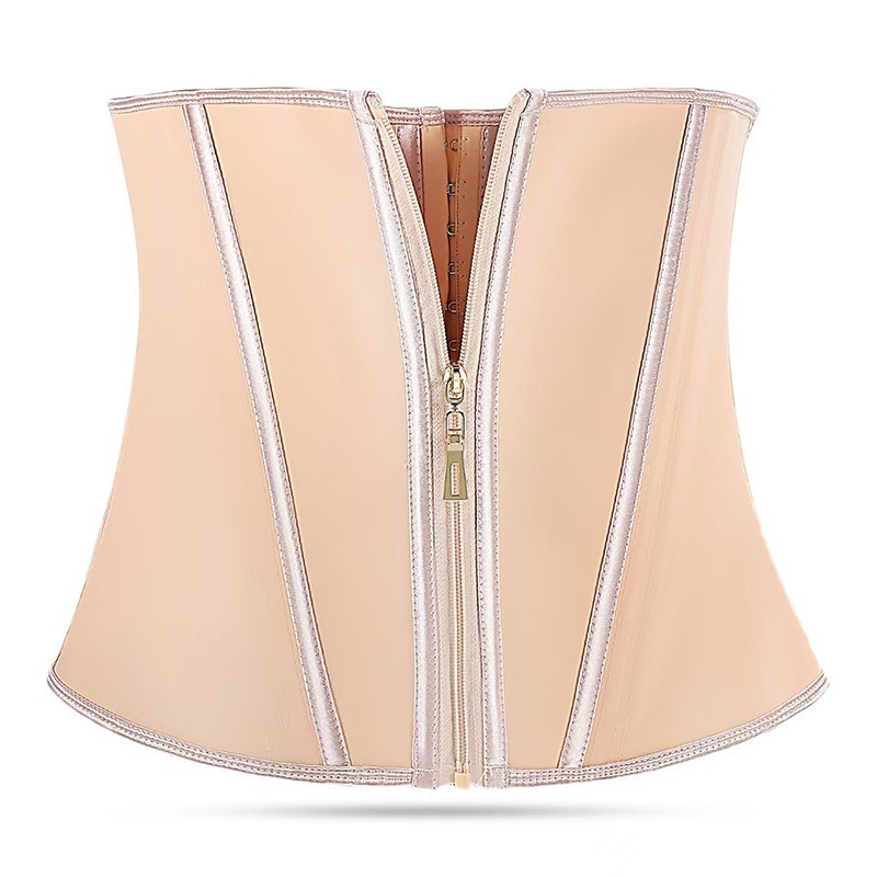 Zippered Latex Slim Waist Belt