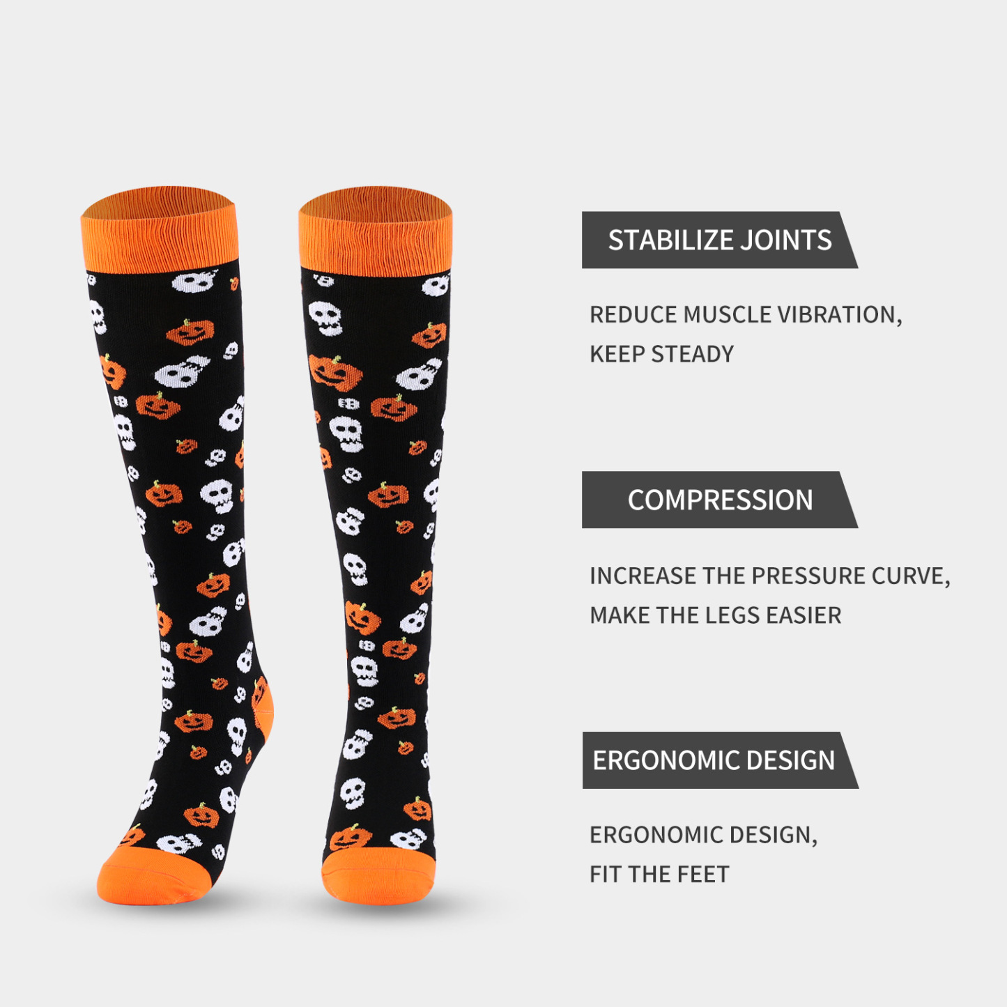 Halloween Colorful Compression Socks