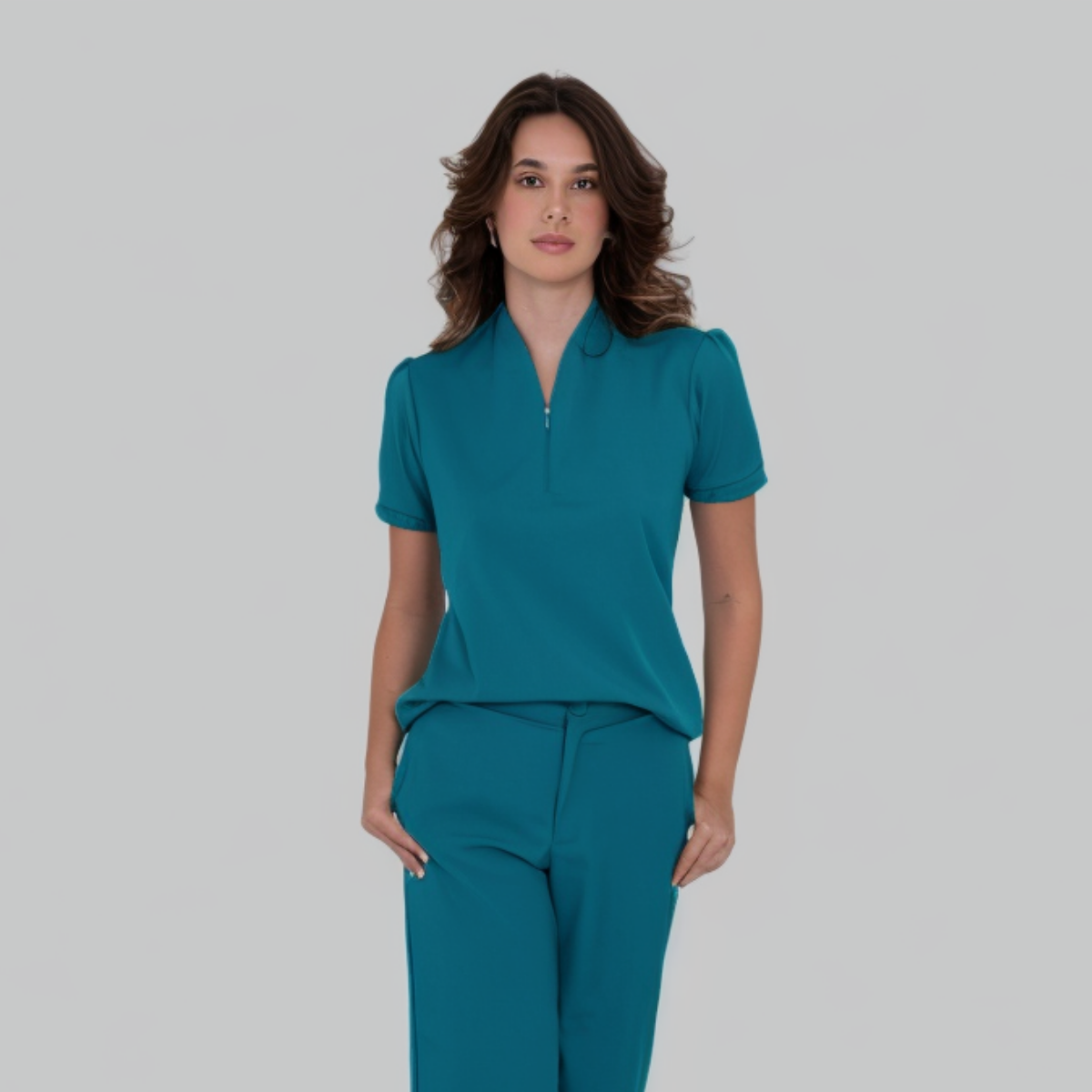 Women's Y-zip Collar Scrub Top™