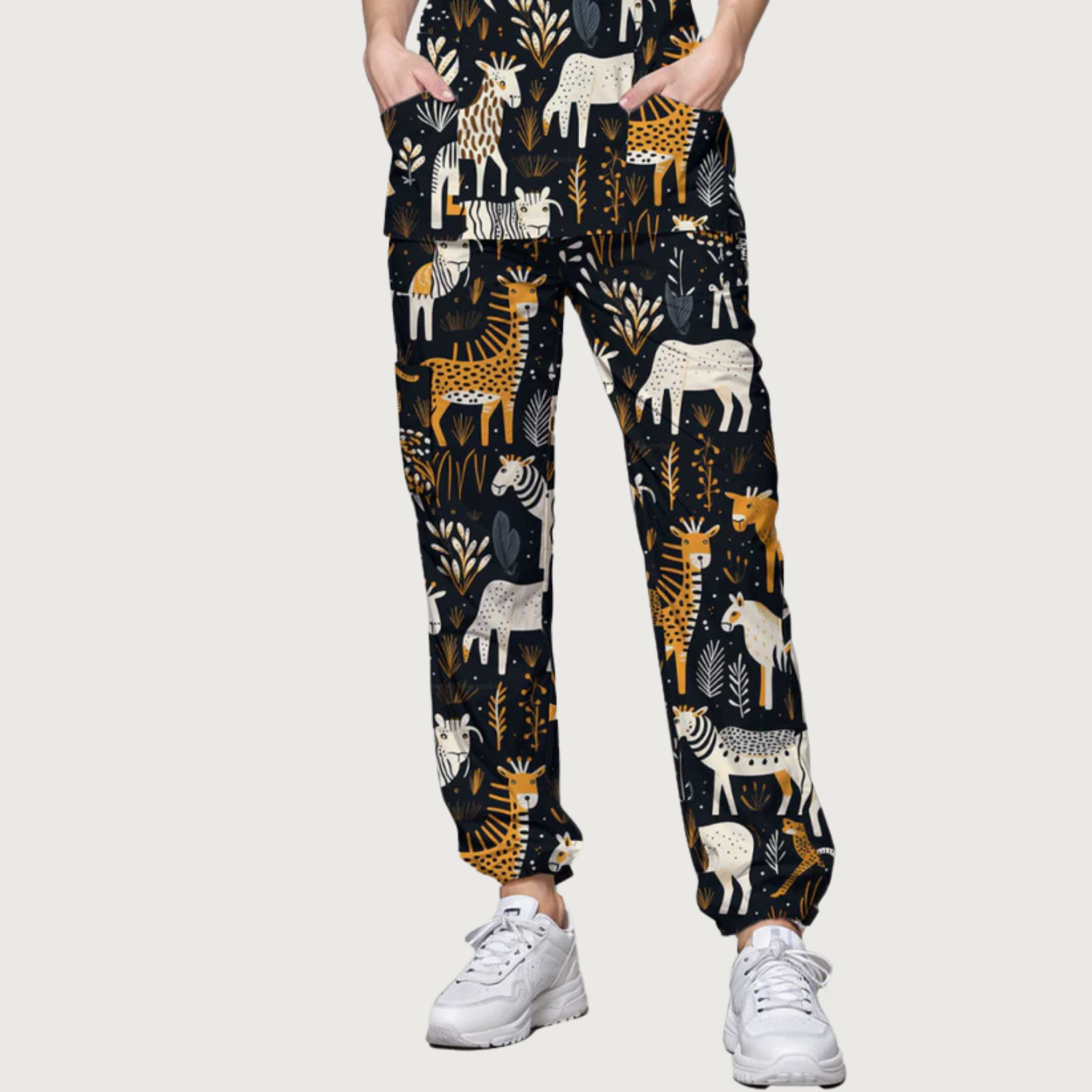 Women’s Night at the Savanna Cuffed Scrub Pants