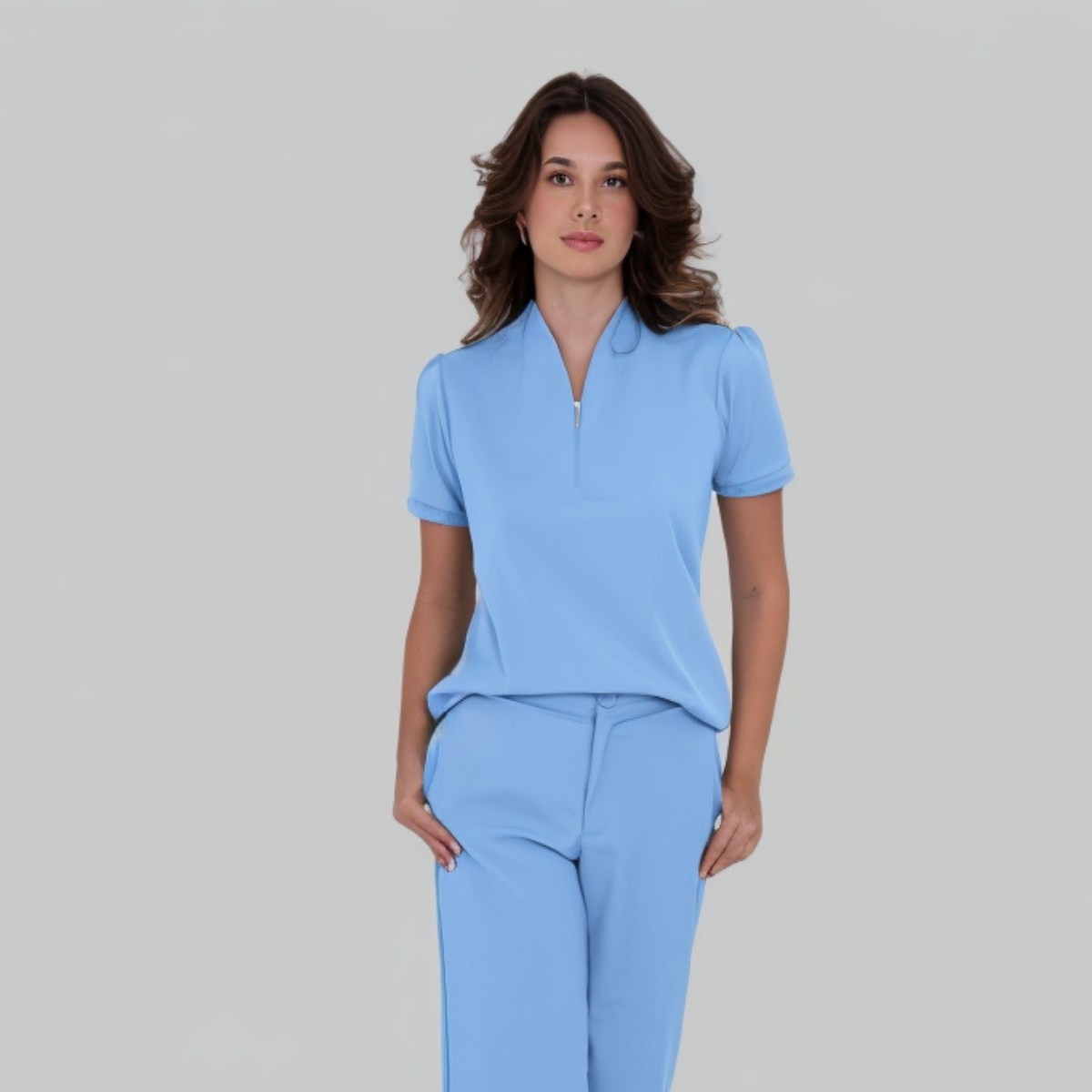 Women's Y-zip Collar Scrub Top™