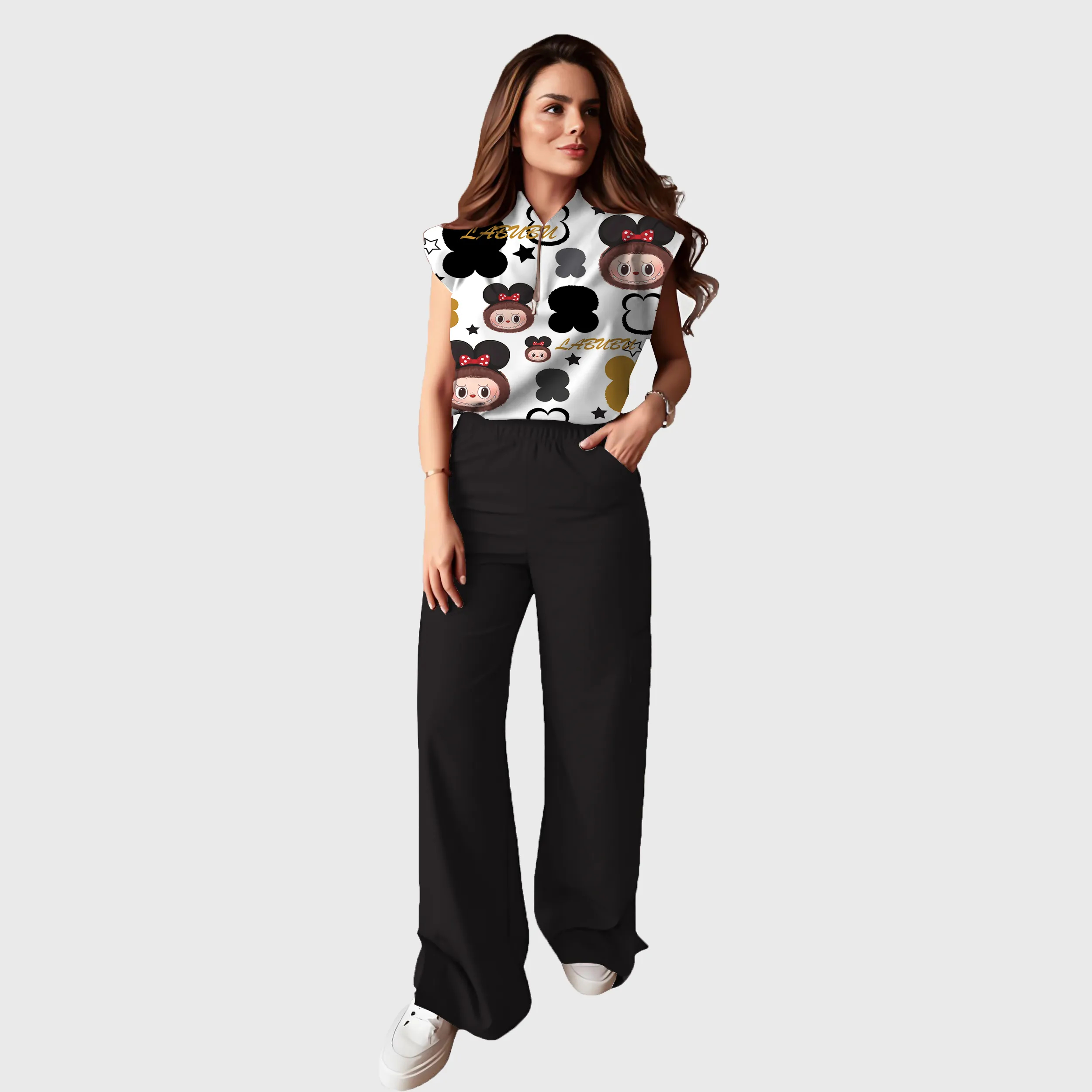 Women's Zip Collar Scrub Set CPWC1