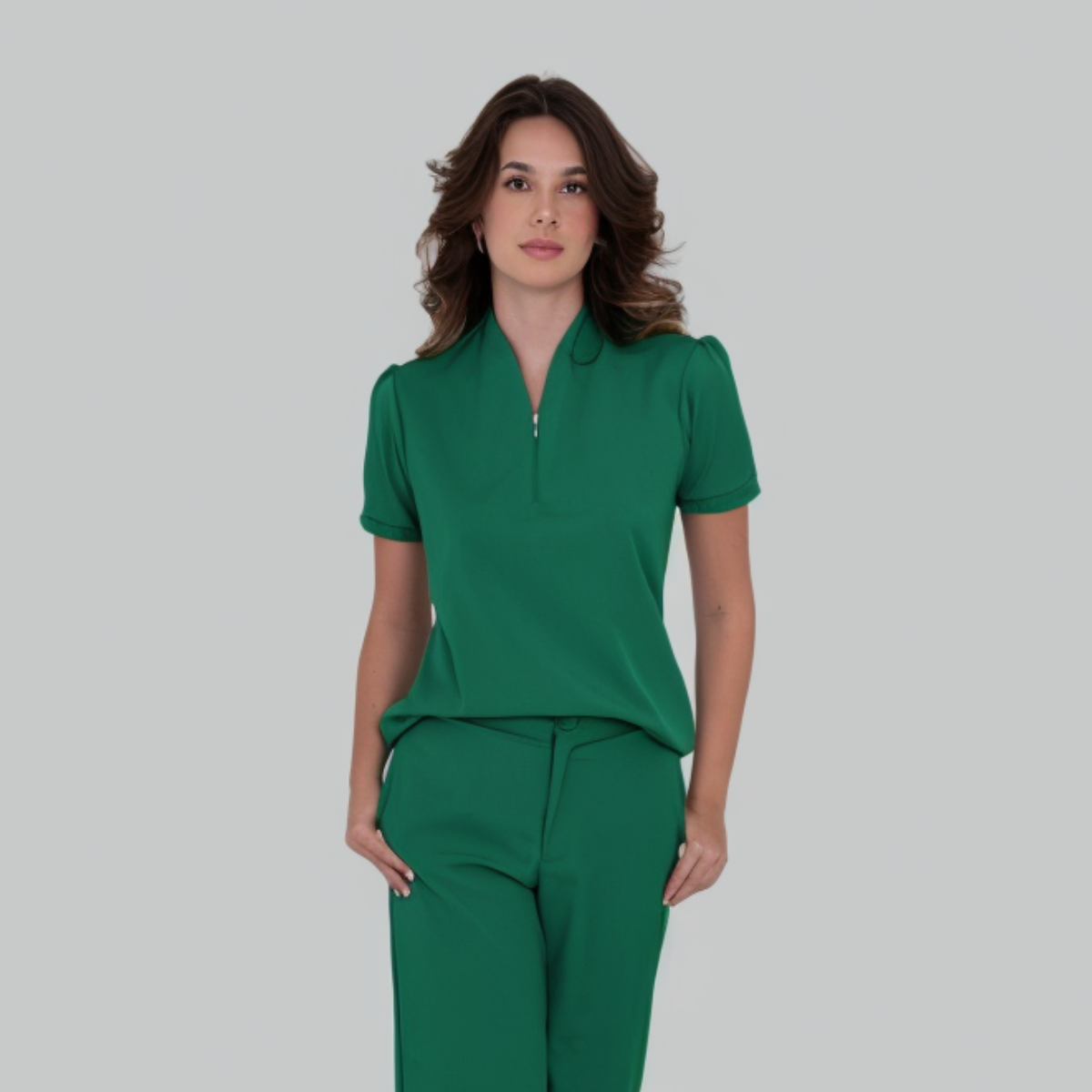 Women's Y-zip Collar Scrub Top™