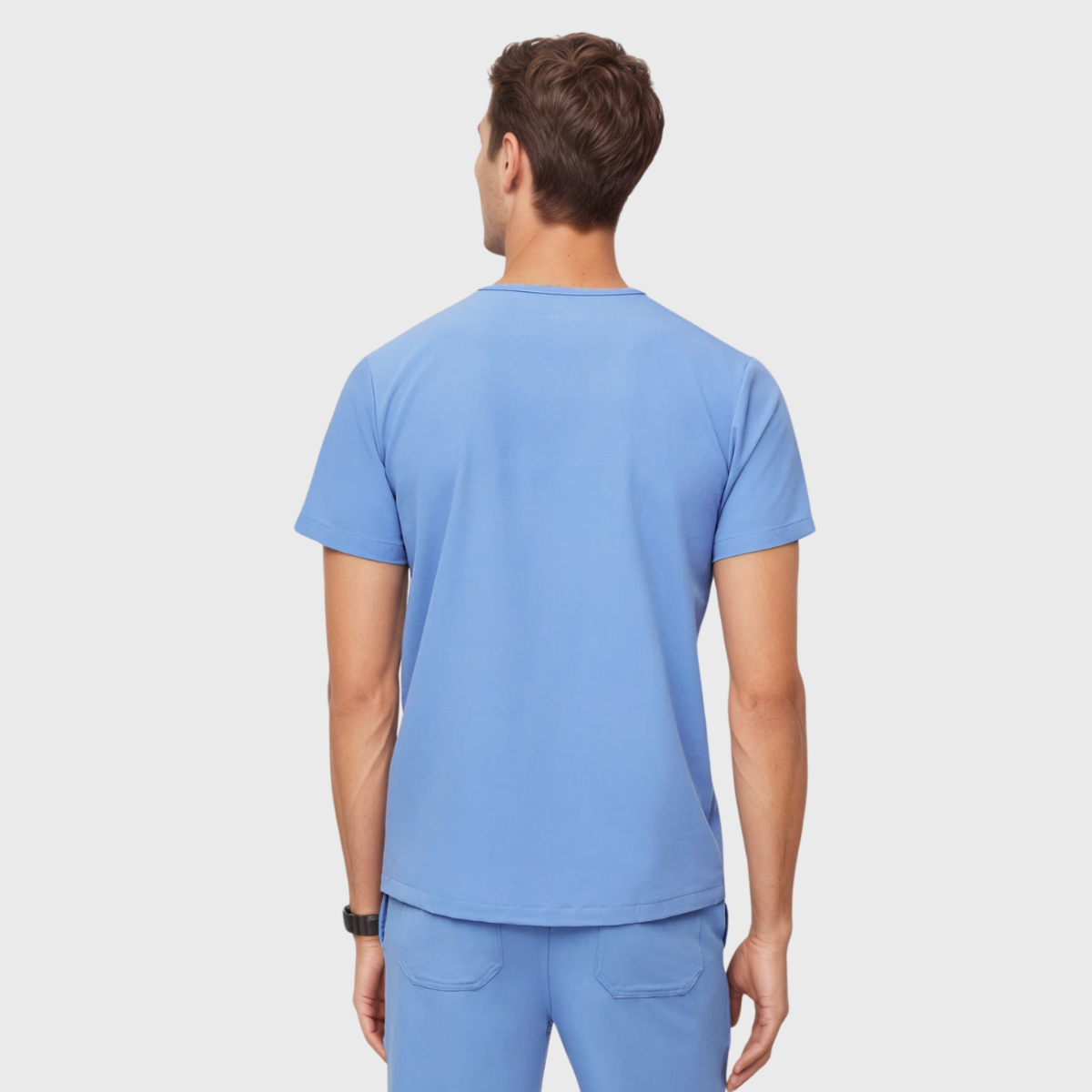 Men's Modern V-neck Three-Pocket Scrub Top