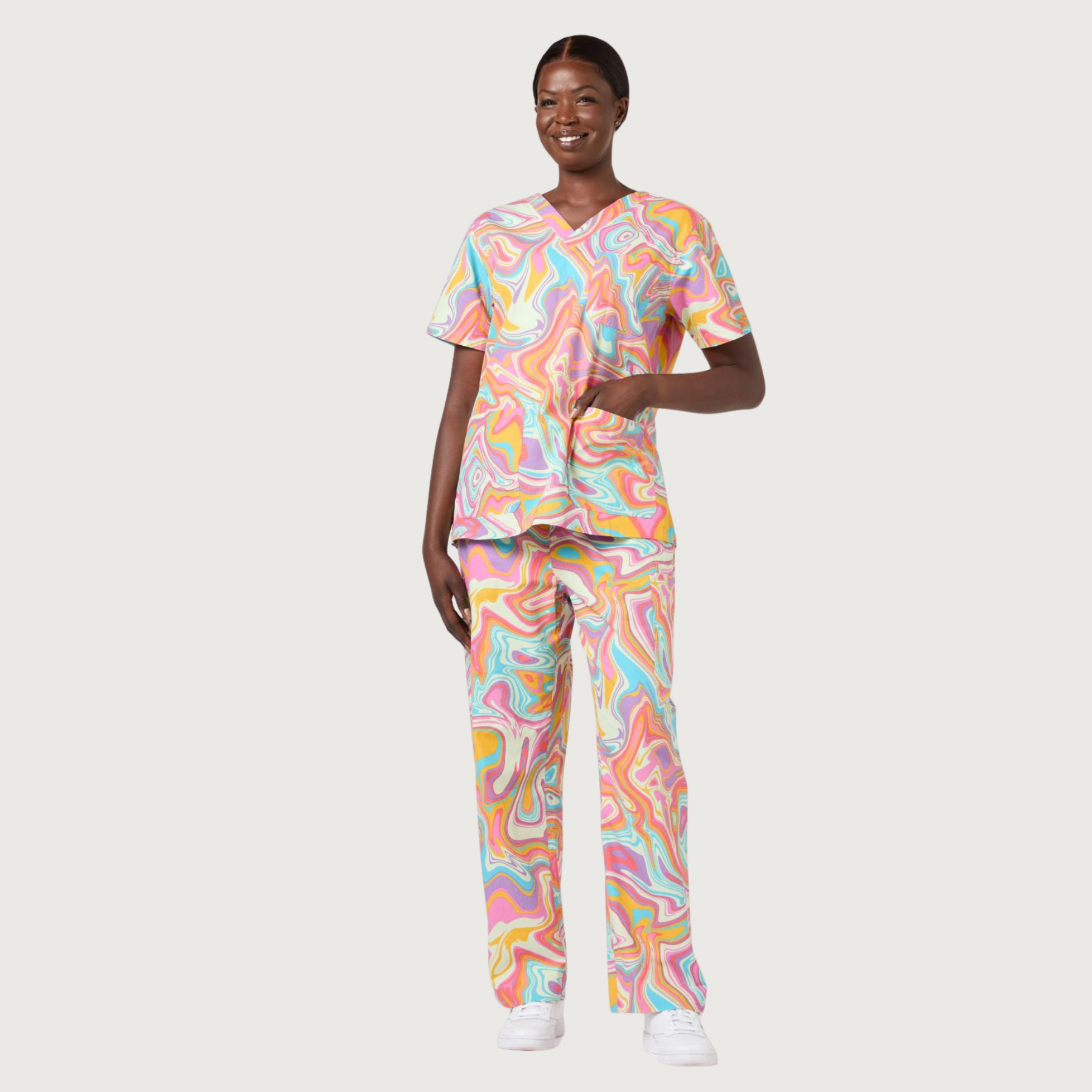 Women's Shine V-neck Scrub Top