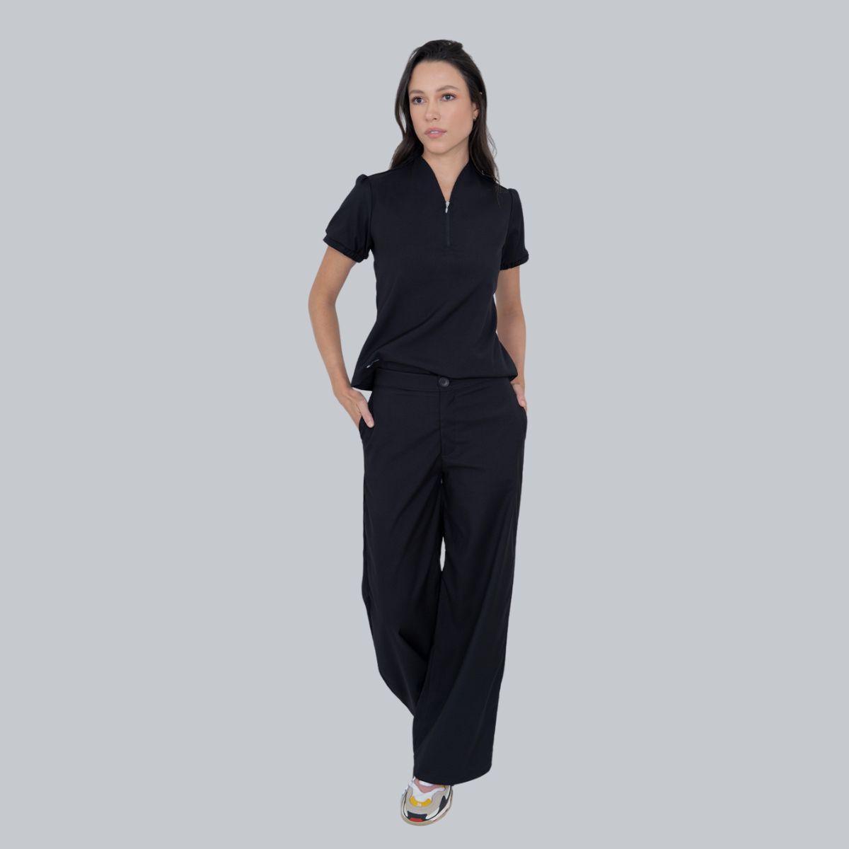 Women's Y-zip Collar Scrub Top™