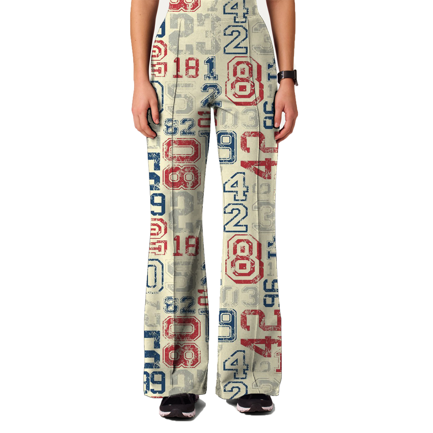 Women's Retro Letter Printed Scrub Jumpsuit