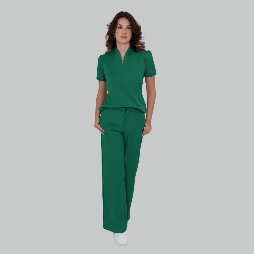 Women's Y-zip Collar Scrub Top™