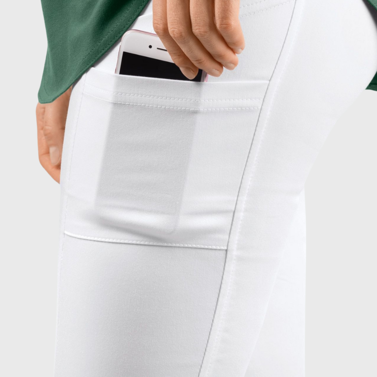 Women's Elastic Waistband 4-Pocket Scrub Pants