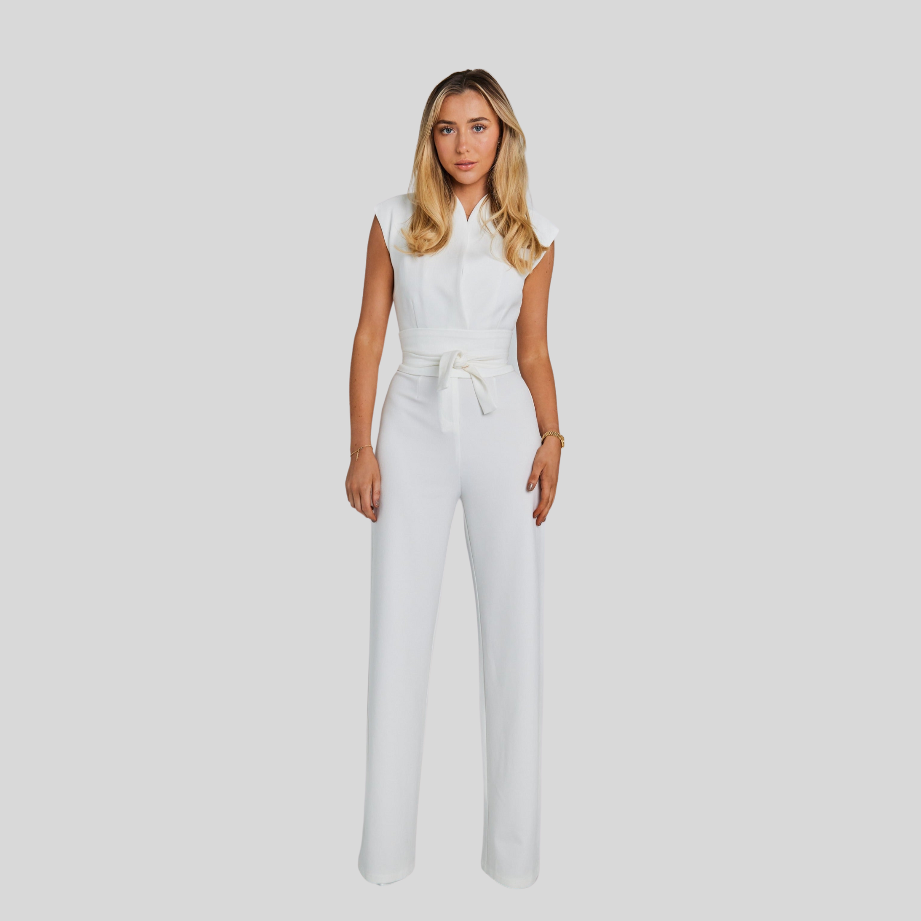 Women's Sleeveless Wide-Leg Jumpsuit