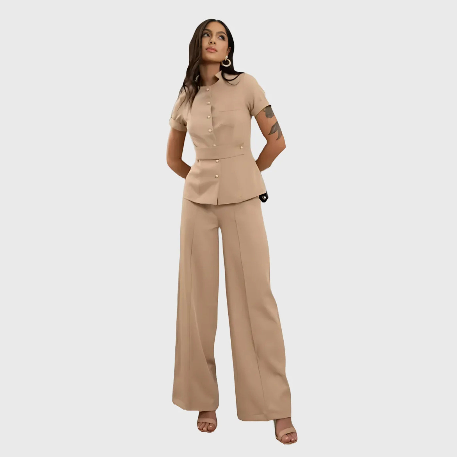 OS Women's Flared Style Pleated Design Scrub Pant™