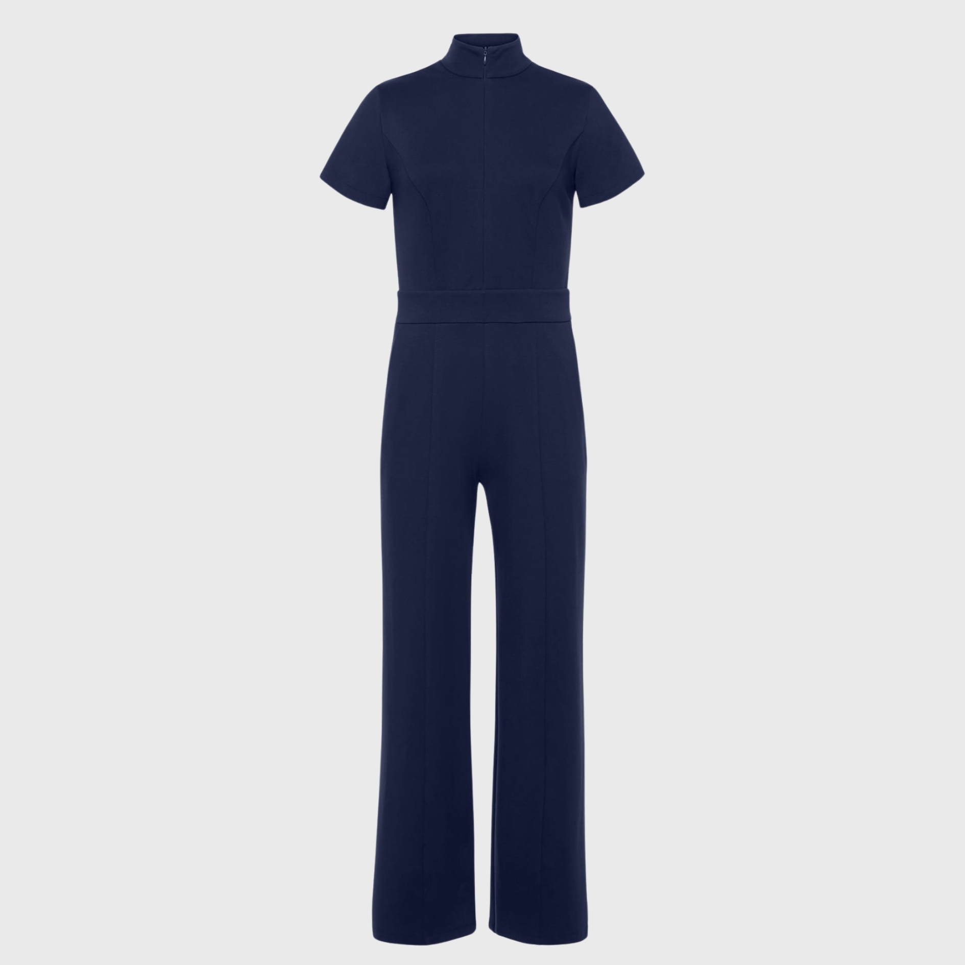 Women's Wide Leg Front Zip Butter Soft Stretch Scrub Jumpsuit