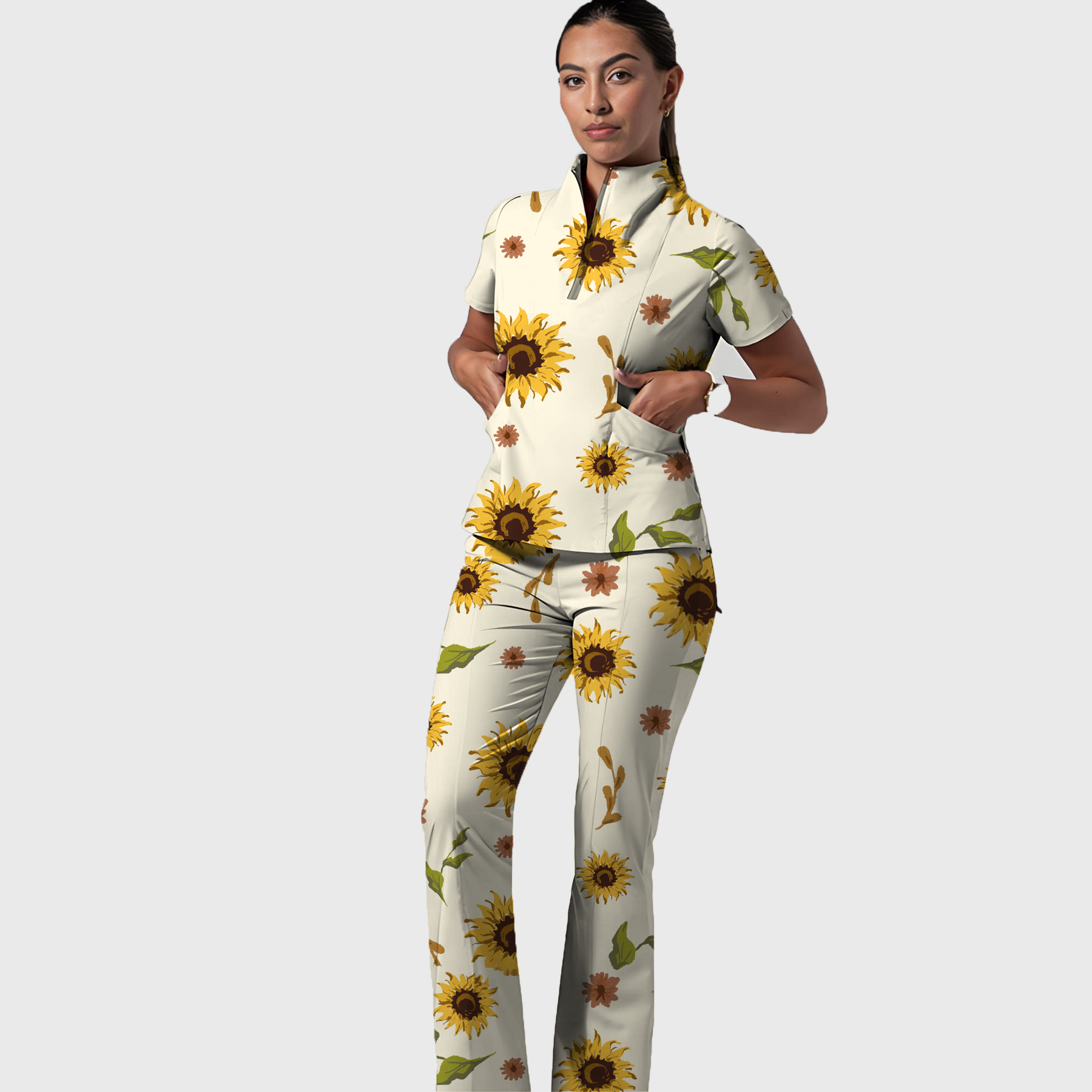 Women's School Classroom Printed Scrub Set SP28