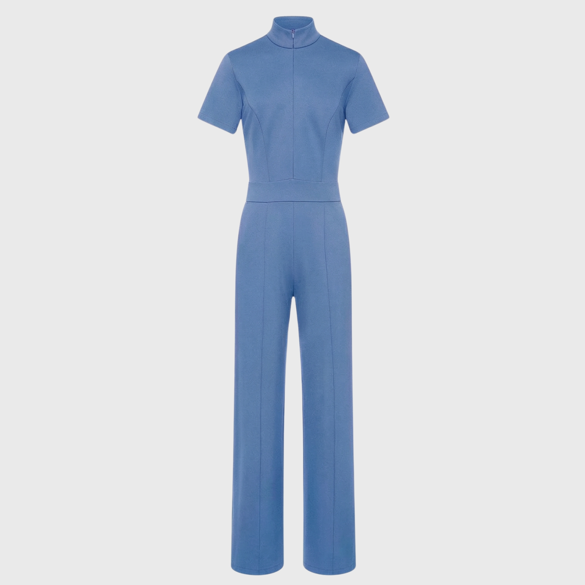 Women's Wide Leg Front Zip Butter Soft Stretch Scrub Jumpsuit