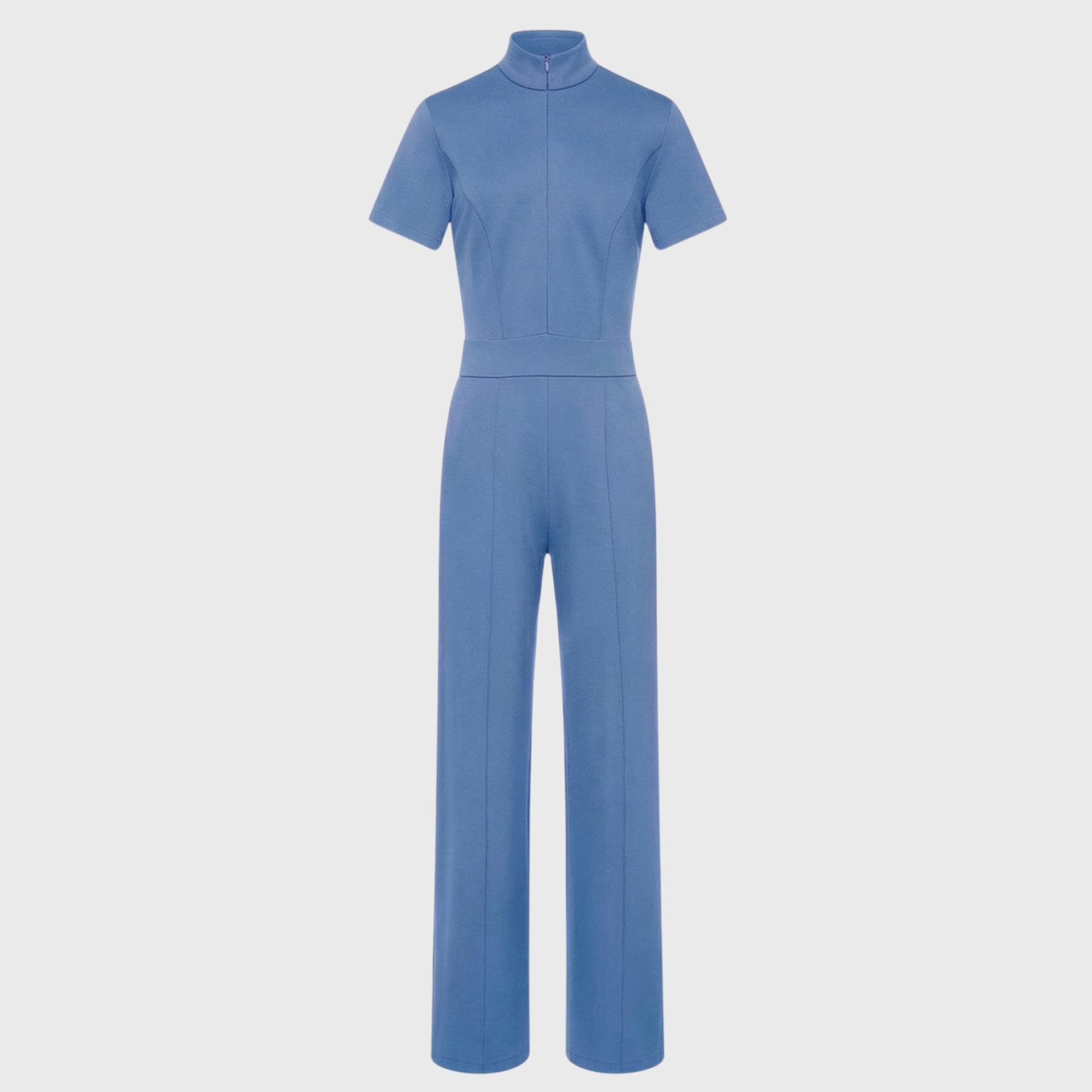 Women's Wide Leg Front Zip Butter Soft Stretch Scrub Jumpsuit